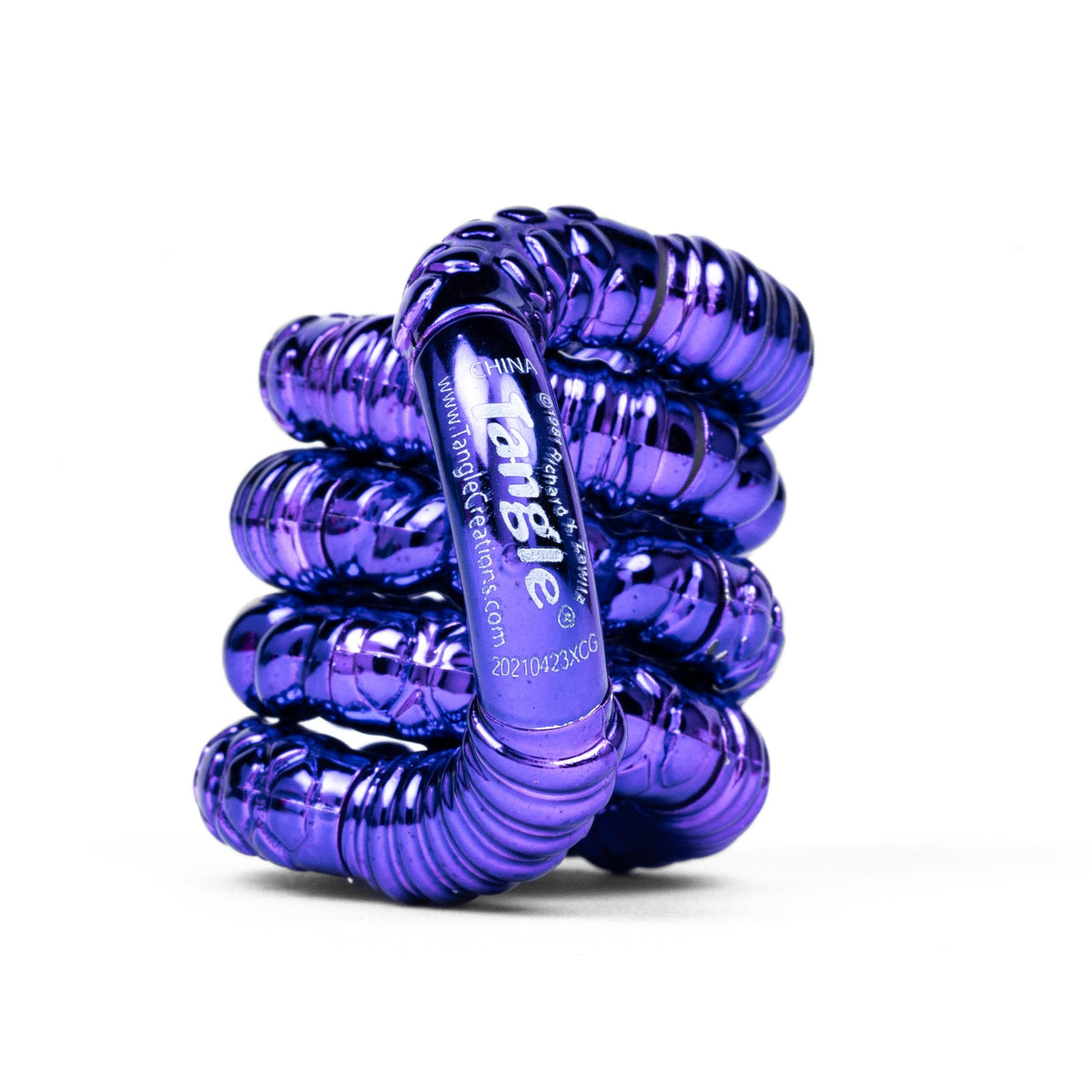 Tangle Jr. Textured Metallic – blank fidget med struktur